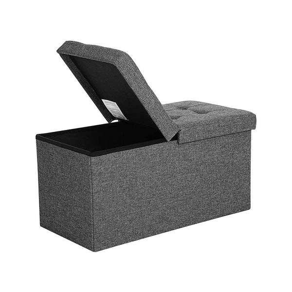 SONGMICS Folding Storage Ottoman Bench ULSF46GYZ