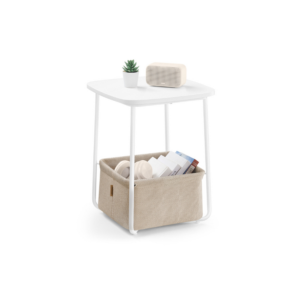 VASAGLE Square Bedside Table ULET229W10