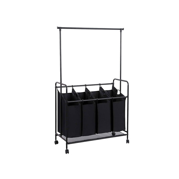 SONGMICS SONGMICS Rolling Laundry Cart with Hanging Bar URLS44B