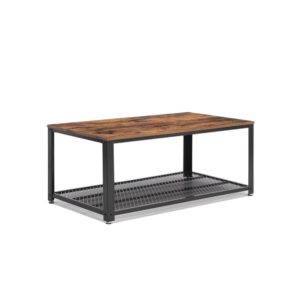 VASAGLE 2-Tier Industrial Style Coffee Table ULCT61X