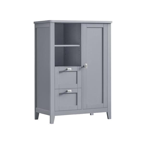 VASAGLE Bathroom Floor Storage Cabinet with Open Compartments and 2 Drawers UBBC543P36