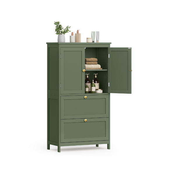 VASAGLE Freestanding Cabinet with 2 Drawers and 2 Doors UBBC551C01