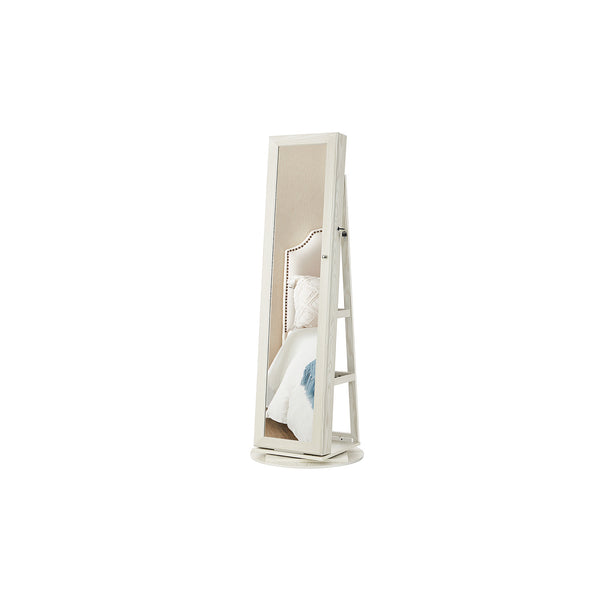 SONGMICS Lockable Jewelry Organizer with Full-Length Mirror CJJC006W01