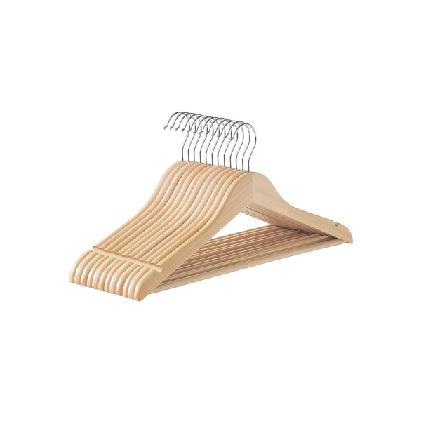 SONGMICS Wooden Hangers for Jackets, Shirts, Coats UCRW010N12