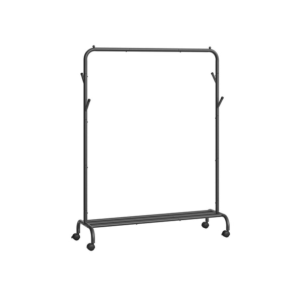 SONGMICS 40.7" Wide Single-Rod Clothing Rack with Wheels UHSR131B01