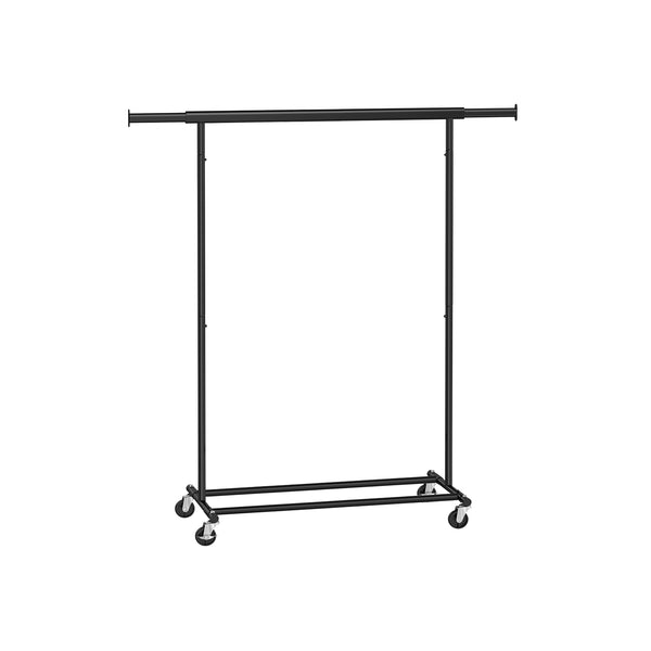 SONGMICS Clothes Rack with Extendable Hanging Rail on Wheels UHSR13BKV1