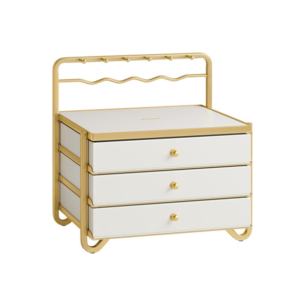 SONGMICS 3-Tier Drawer Jewelry Box UJBC168W01