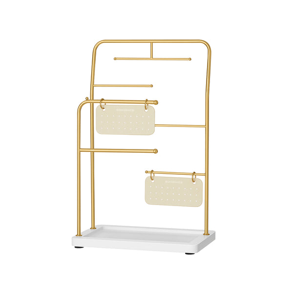 SONGMICS Jewelry Stand with 6 Hanging Rods UJJS024A01