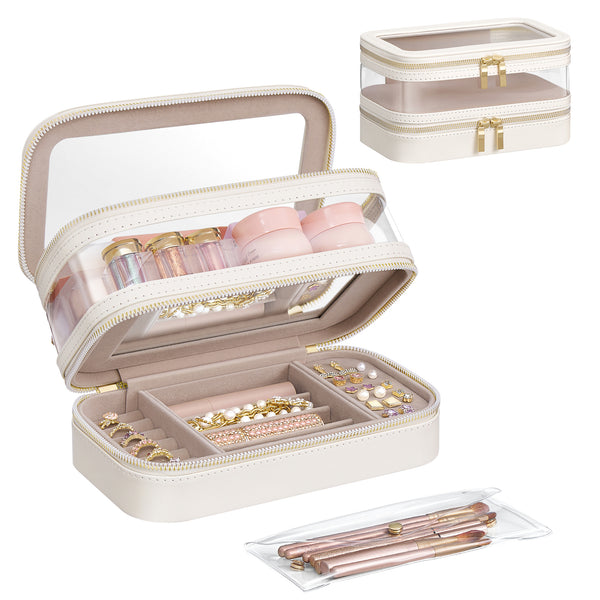 SONGMICS Makeup Bag with Mirror UJKA026W01