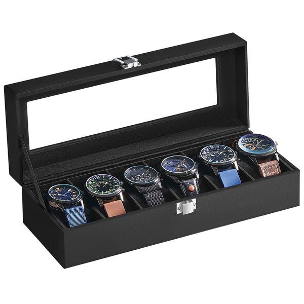 SONGMICS Lockable Watch Box with Keys UJWB06B01