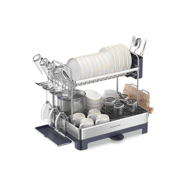 SONGMICS 2-Tier Dish Drying Rack UKCS032E01