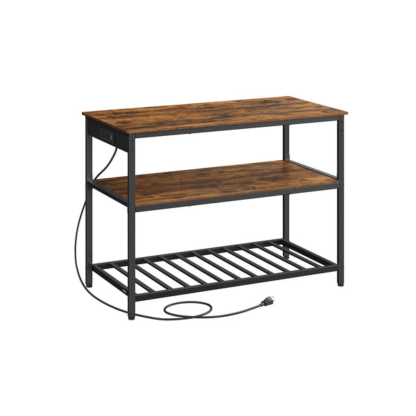 VASAGLE Kitchen Island with 3 Shelves UKKI101K01