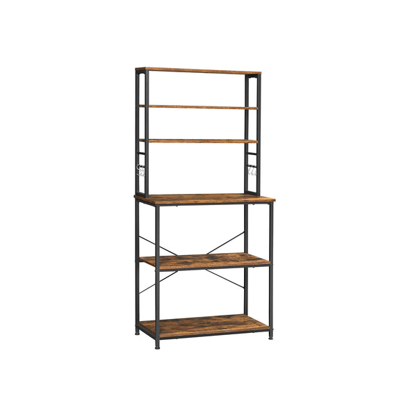 VASAGLE Coffee Bar with 6-Tier Shelves UKKS019B01