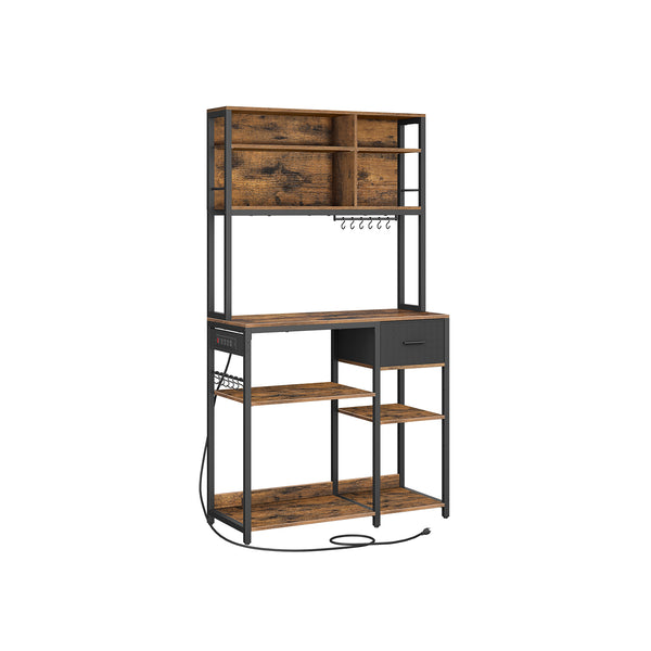 VASAGLE Bakers Rack with Charging Station UKKS027K01