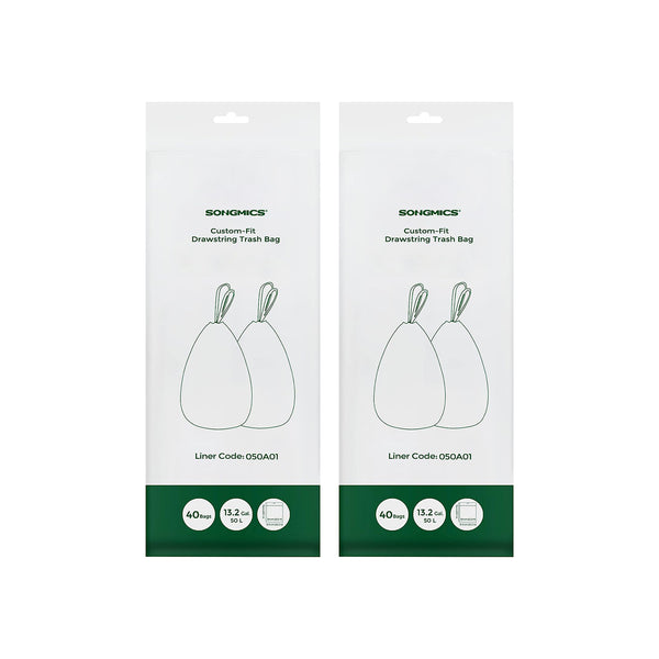 SONGMICS Trash Bags for 13.2 Gallon Trash Cans UKRB050A02