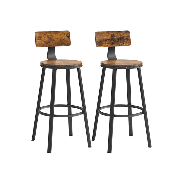 VASAGLE Bar Height Barstools with Back ULBC026B01V1