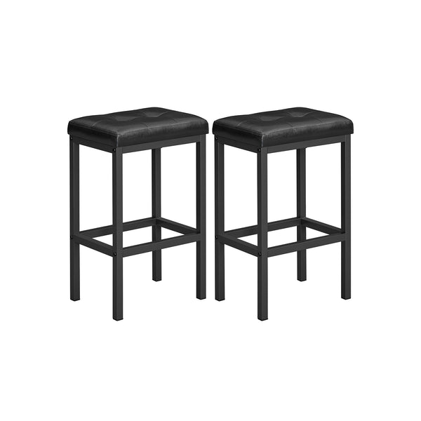 VASAGLE Set of 2 PU Upholstered Breakfast Stools ULBC068B81