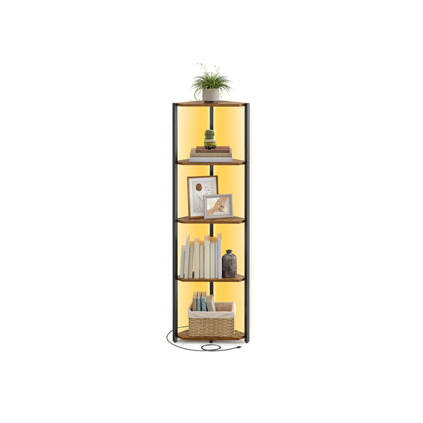VASAGLE Corner Shelf Stand with LED Lights ULBC590K01