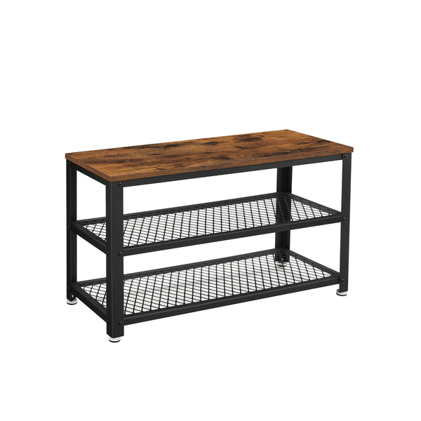 VASAGLE 3 Tiers Shoe Bench ULBS73X