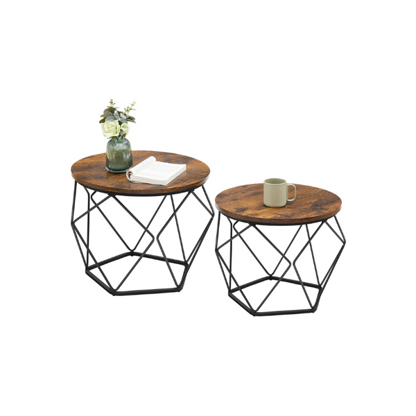 VASAGLE Set of 2 Small Coffee Table ULET040B01