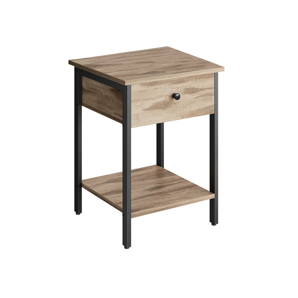 VASAGLE Side Table with Drawer and Shelf ULET055B50