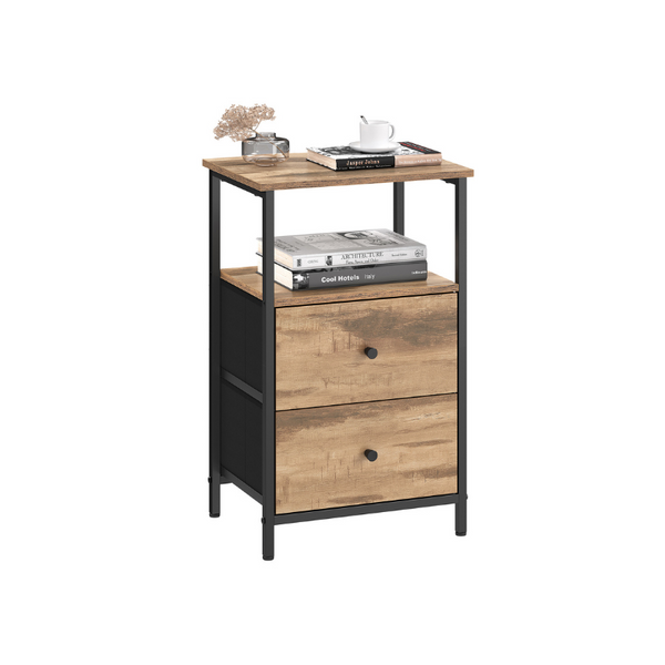 VASAGLE 24-Inch Tall End Table with Storage Shelf ULGS025K50