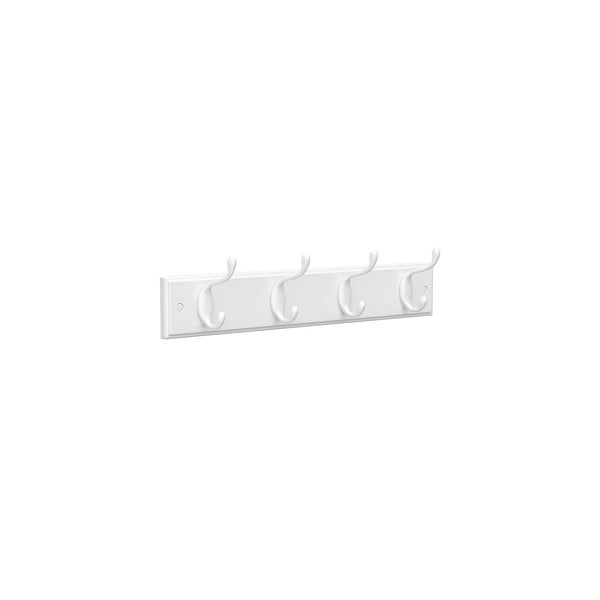 SONGMICS Wall-Mount Coat Rack with 4 Dual Metal Hooks ULHR23WT