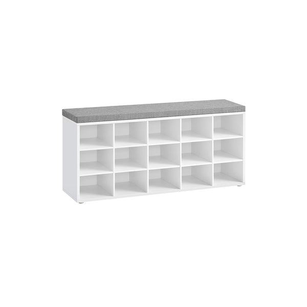 VASAGLE Shoe Bench with Cushion ULHS15WT