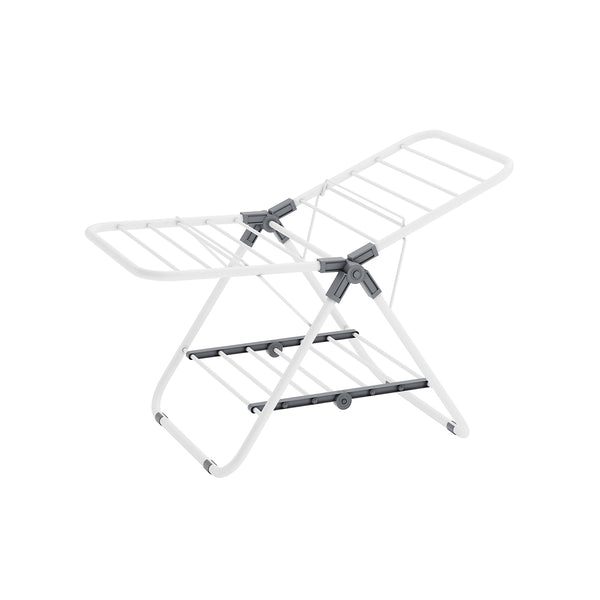 SONGMICS Small Foldable 2-Level Clothes Drying Rack ULLR504W01