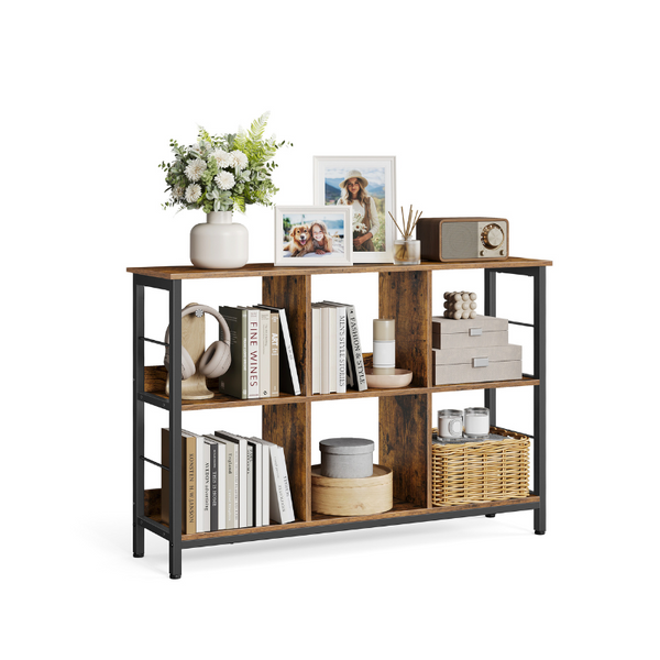 VASAGLE Bookshelf with 6 Storage Cubes ULLS104B01