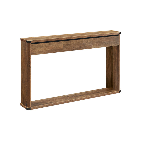 VASAGLE Narrow Entryway Table with 3 Drawers, Bottom Shelf ULNT143K41