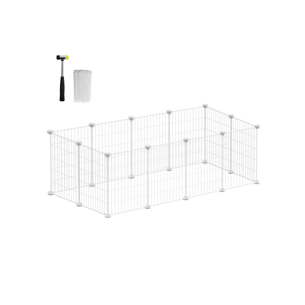 SONGMICS DIY Metal Pet Playpen with Cable Ties ULPI001W01