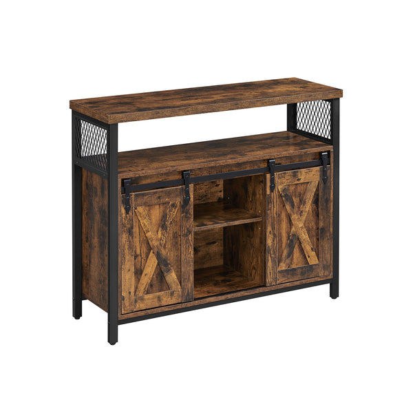 VASAGLE Dining Storage Sideboard with Door Rustic Brown ULSC092B01
