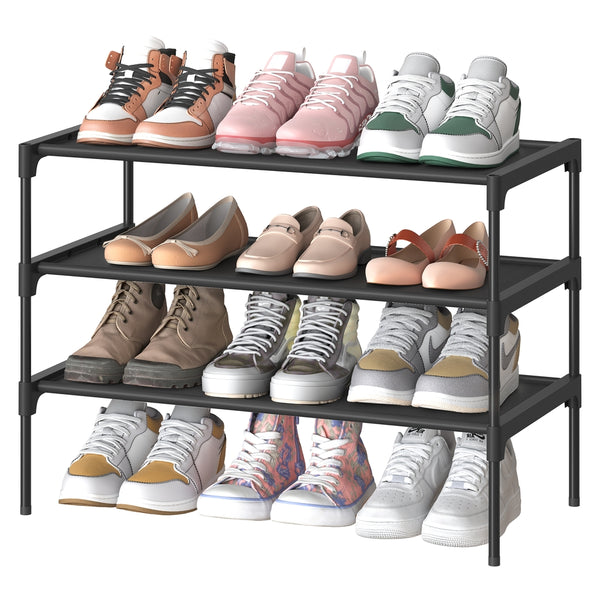 SONGMICS Shoe Rack with Fabric Shelves for Entryway Storage CLSH023BH01