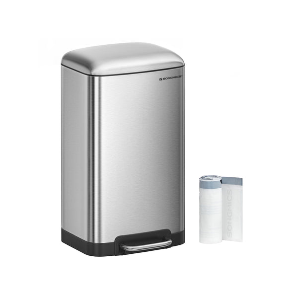 SONGMICS Stainless Steel Trash Can 30L ULTB01L