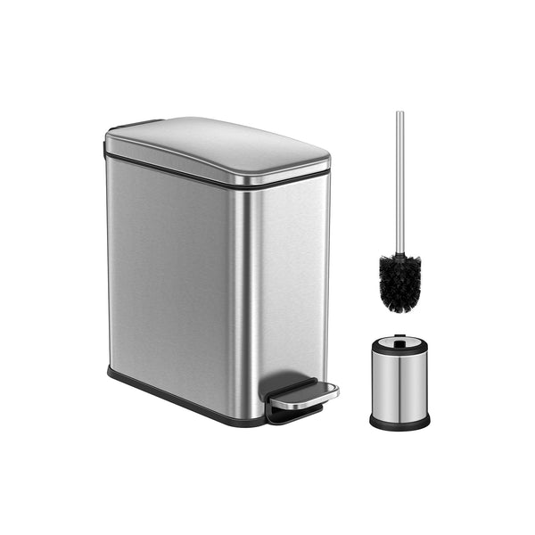 SONGMICS 1.3-Gallon Slim Stainless Steel Trash Bin ULTB560E0501