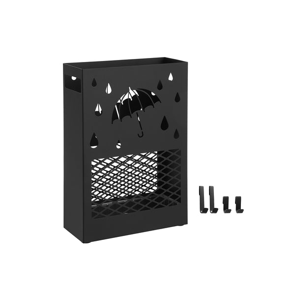 SONGMICS Metal Umbrella Stand with a Removable Drip Tray ULUC004B01