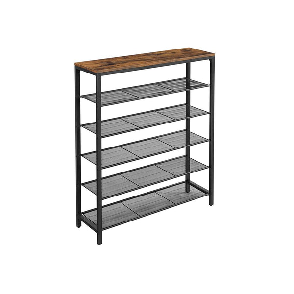 VASAGLE Shoe Rack with Mesh Shelves ULBS016B01