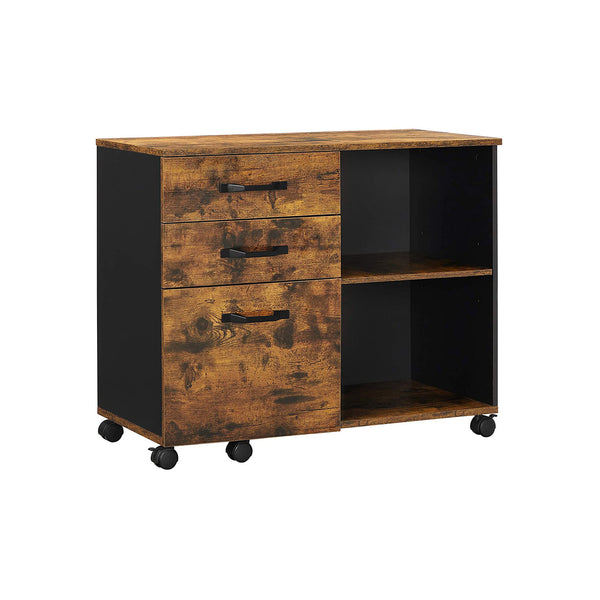 VASAGLE Brown File Cabinet with Storage Compartment UOFC041B01