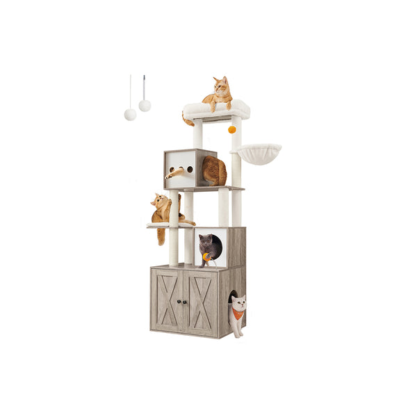 Feandrea 72.8" Tall 2-in-1 Cat Tree with Scratching Posts UPCT116G01