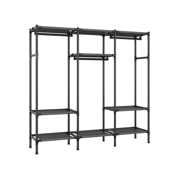SONGMICS 74.8” High Clothes Rack with Hanging Rails URDR211B01