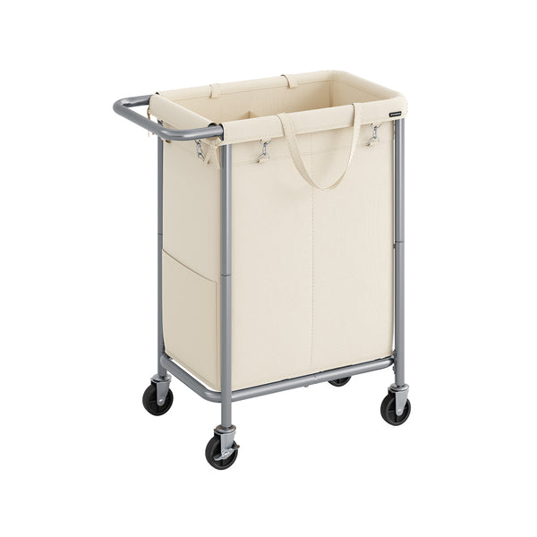 SONGMICS Laundry Basket with Wheels URLS004W01