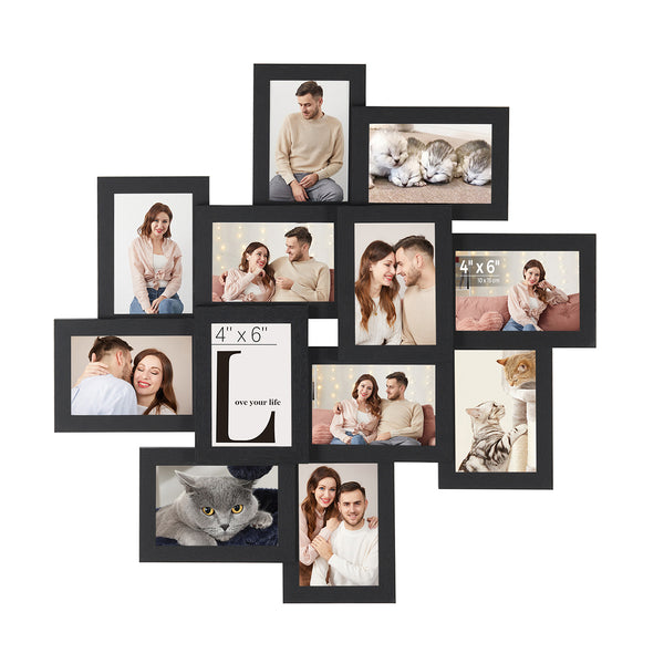 SONGMICS 4x6 Collage Picture Frames for 12 Pictures URPF22BK
