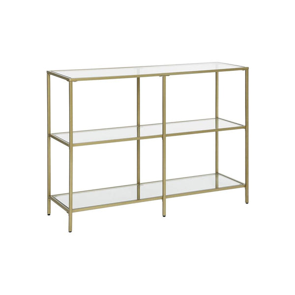VASAGLE Modern Design Golden Glass Console Sofa Table ULGT27G