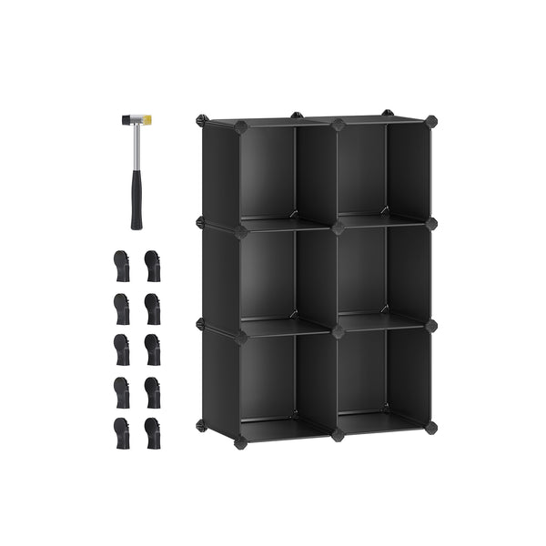 SONGMICS Storage Cube Organizer with 6 Cubes ULPC06H