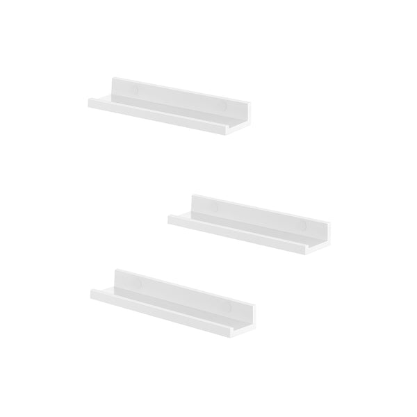 SONGMICS SONGMIS Set of 3 Floating Wall Shelves CLWS38WT