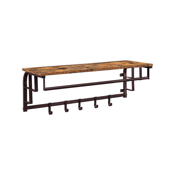 VASAGLE Wall Hook Rack with Hanging Rail ULCR105A01